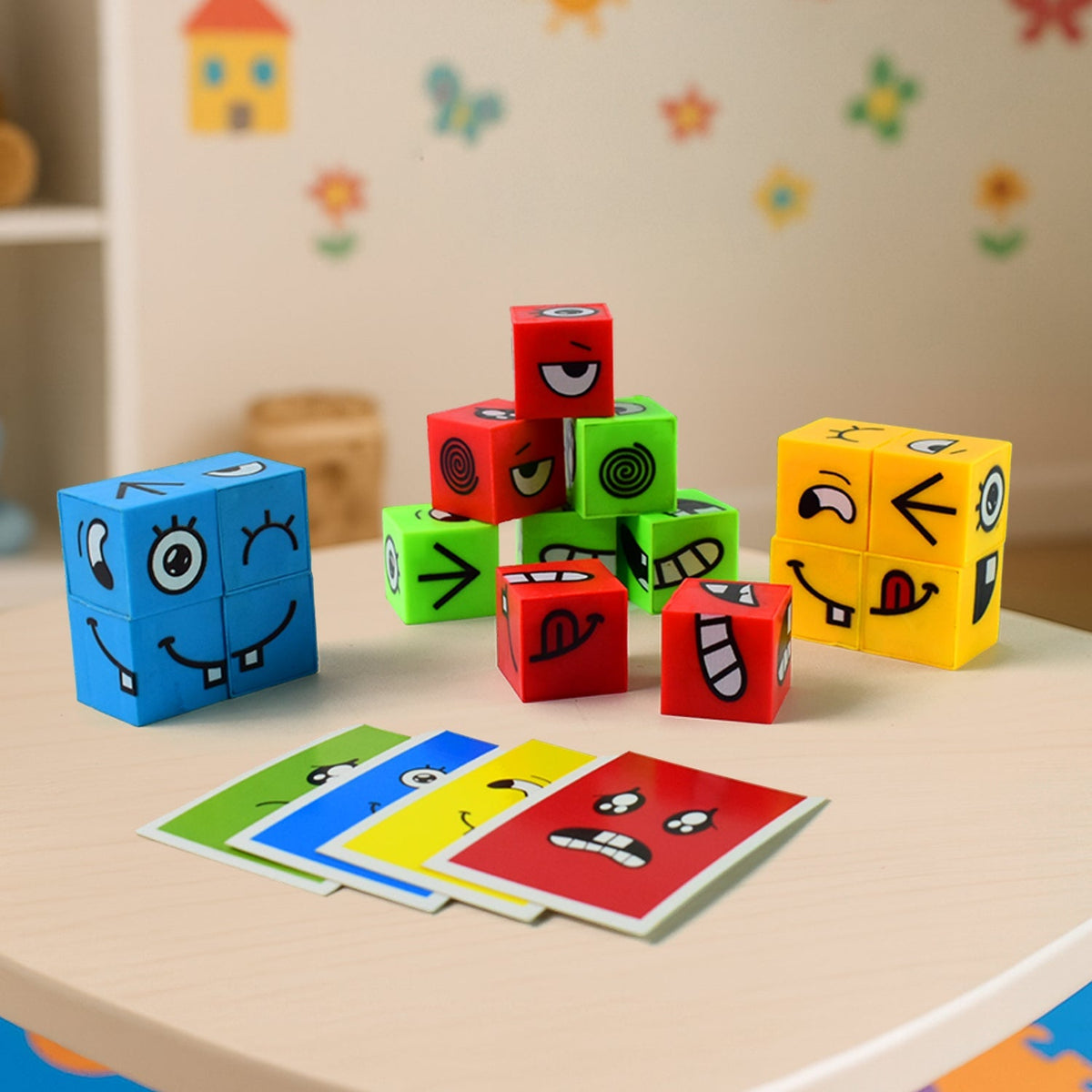 Face Expression Blocks Game Set for Children