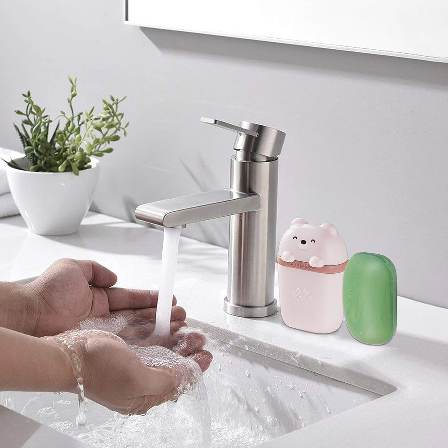 Cute Bear Shaped Soap Case ,Sabudani (1 Pc)