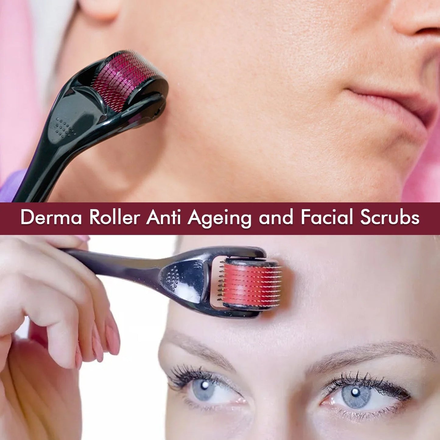 Derma Roller Anti Ageing Facial Scrubs & Polishes Scar Removal Hair Regrowth (2 MM)