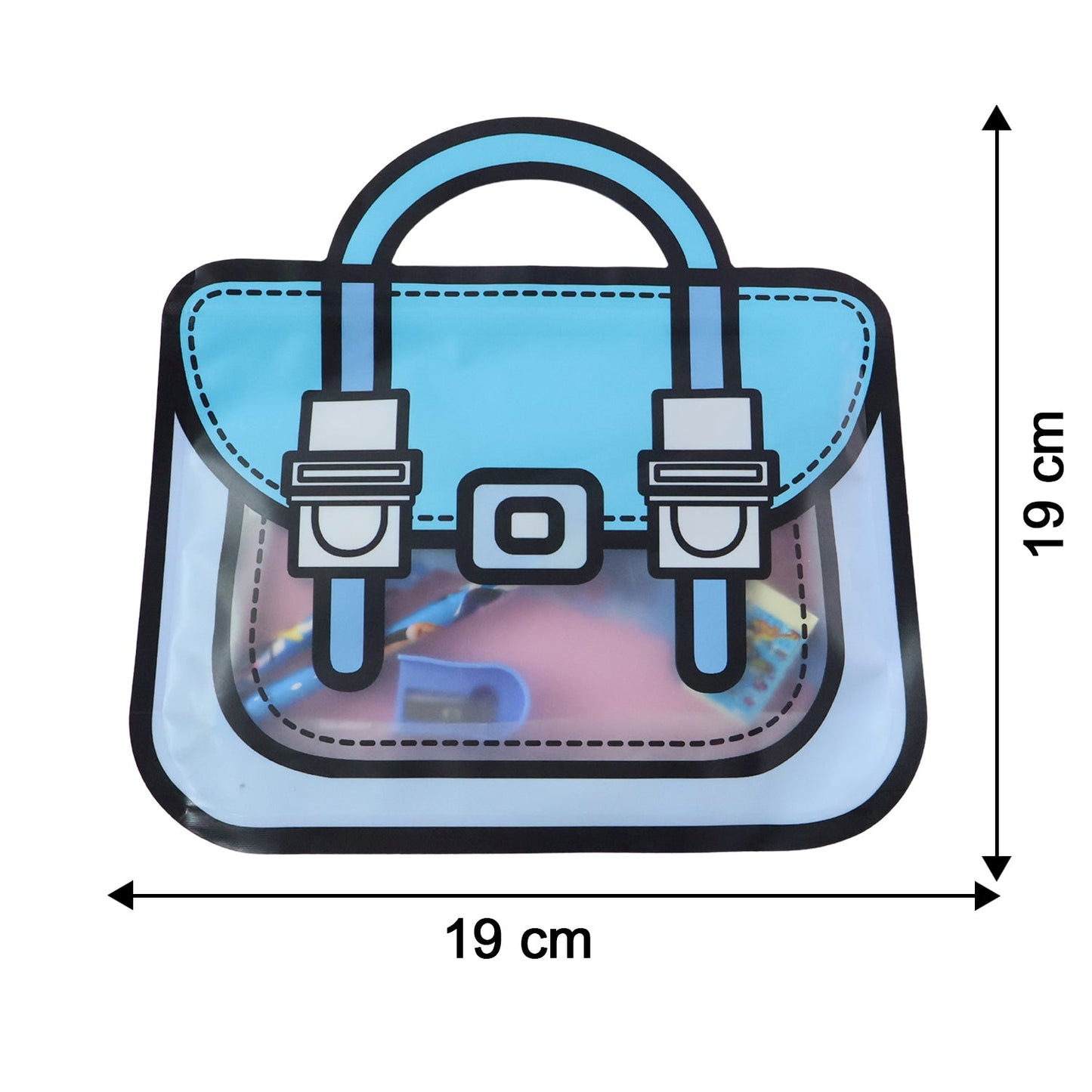 Kids 5 in 1 Stationery Kit with Cartoon Style Carry Bag