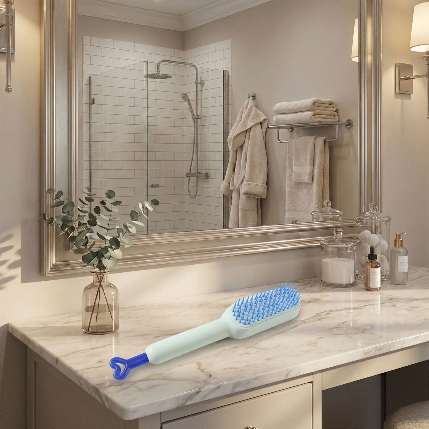 Self-Cleaning Hairbrush, Massage Comb (1 Pc / With Box), Hair accessories