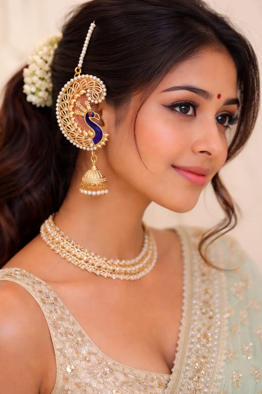 ✨ Peacock Earcuff Karnful Kaanphool Traditional earcuff