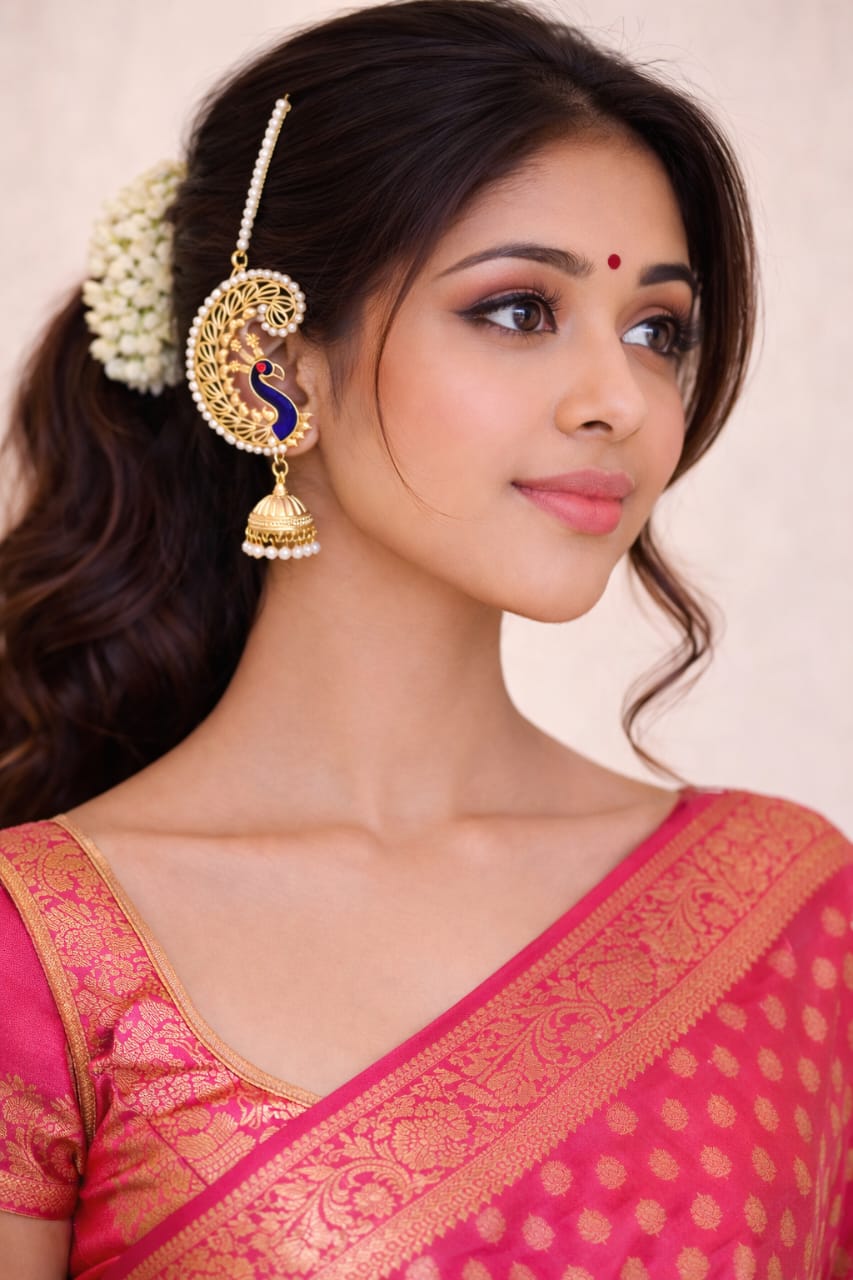 ✨ Peacock Earcuff Karnful Kaanphool Traditional earcuff
