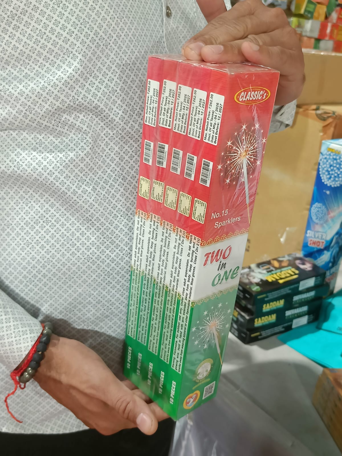2 in 1 Diwali sparklers Fancy Firecracker.
